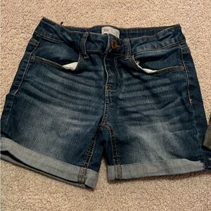SO Blue Denim Shorts with Cuffed Hem